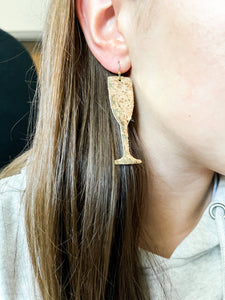 Flute Earrings - Gold