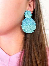 Load image into Gallery viewer, Blue Beaded Earrings
