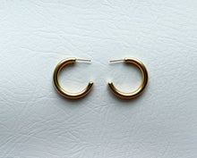 Load image into Gallery viewer, Matte Gold Hoops
