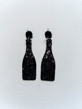 Load image into Gallery viewer, Glitter Bottle Earrings - Black
