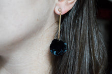 Load image into Gallery viewer, Black Ball &amp; Bar Earrings
