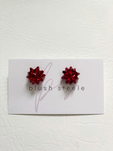 Red Bow Studs