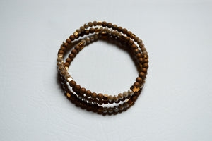 Brown Metallic Bracelets
